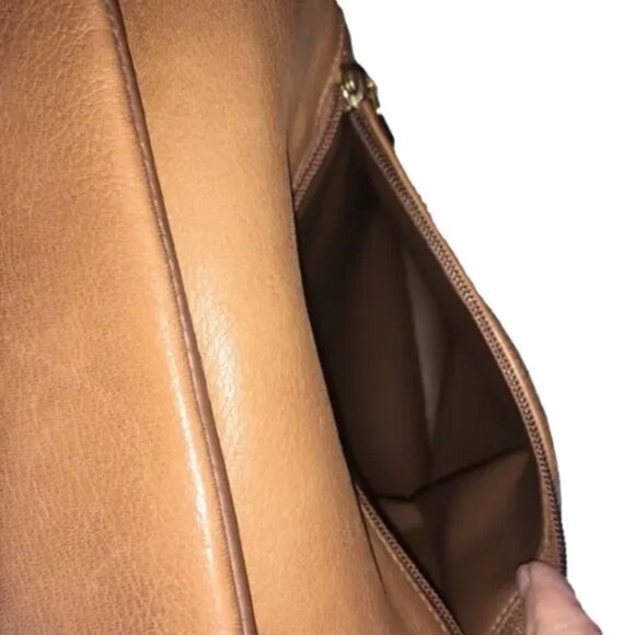 Tignanello Tan Leather Magnetic Closure Backpack - Picture 4 of 15